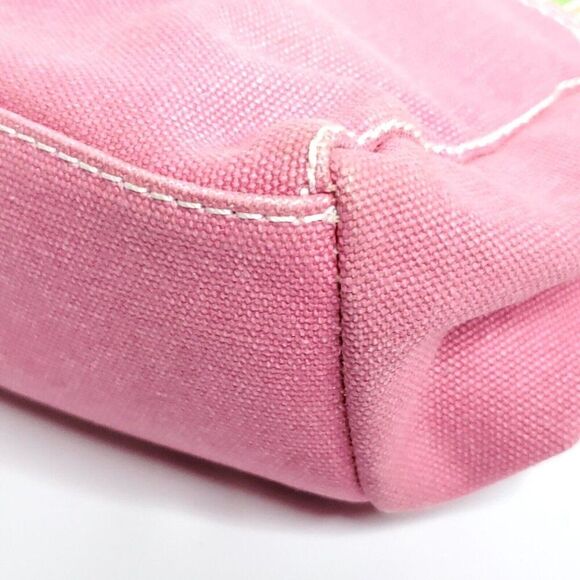 Floral Print Canvas Tote Bag Spring Summer Beach Pink Yellow Y2K Tommy Hilfiger - Picture 7 of 8